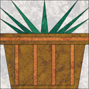 Succulent Plant quilt block www.dlstewart.com